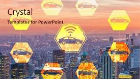  Presentation with carpooling - Slide set with carpool - ridesharing and carpooling concept background and a  colored foreground