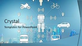  Presentation with carpooling - Presentation design with carpool - ridesharing and carpooling concept background and a  colored foreground