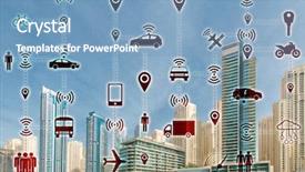  Presentation with carpooling - Beautiful slide deck featuring carpool - ridesharing and carpooling concept backdrop and a teal colored foreground