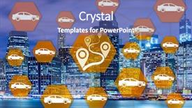  Presentation with carpooling - PPT theme with carpool - ridesharing and carpooling concept background and a ocean colored foreground