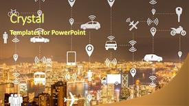  Presentation with carpooling - Presentation theme enhanced with carpool - ridesharing and carpooling concept background and a tawny brown colored foreground