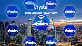  Presentation with carpooling - Presentation theme enhanced with carpool - ridesharing and carpooling concept background and a teal colored foreground