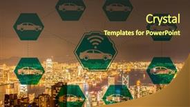  Presentation with carpooling - Beautiful theme featuring carpool - ridesharing and carpooling concept backdrop and a tawny brown colored foreground