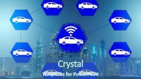  Presentation with carpooling - Colorful slide deck enhanced with carpool - ridesharing and carpooling concept backdrop and a ocean colored foreground