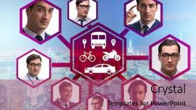  Presentation with carpooling - Amazing slide deck having carpool - ridesharing and carpooling concept backdrop and a violet colored foreground