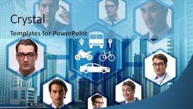  Presentation with carpooling - Audience pleasing PPT theme consisting of carpool - ridesharing and carpooling concept backdrop and a light blue colored foreground