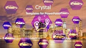  Presentation with carpooling - Presentation theme having carpool - ridesharing and carpooling concept background and a coral colored foreground