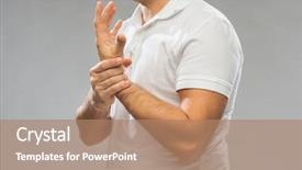  Presentation with healthcare - Slides having carpus - people healthcare and problem concept background and a  colored foreground