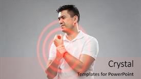  Presentation with healthcare - Slides enhanced with carpus - people healthcare and problem concept background and a  colored foreground