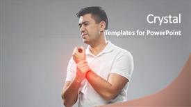  Presentation with wealth people problem - Colorful slide deck enhanced with carpus - people healthcare and problem concept backdrop and a  colored foreground