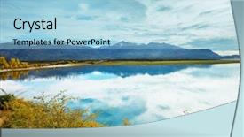  Presentation with chile patagonia - Presentation design enhanced with carretera austral in southern patagonia background and a light blue colored foreground