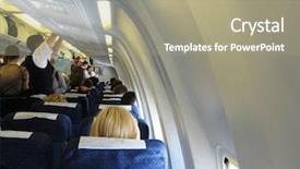  Presentation with aircraft - Slide set featuring carriage in aircraft background and a mint green colored foreground