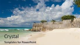  Presentation with renaissance era - Beautiful slide set featuring carribbean - beautiful renaissance era castle backdrop and a lemonade colored foreground