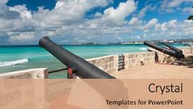  Presentation with caribbean - Slides with carribbean - needham's point is a medieval background and a coral colored foreground