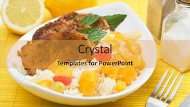  Presentation with caribbean fruit - Beautiful slides featuring carribean - caribbean style spicy pork loin backdrop and a  colored foreground