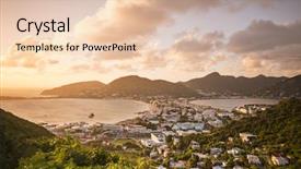  Presentation with carribean - Colorful slide set enhanced with carribean - philipsburg sint maarten dutch antilles backdrop and a lemonade colored foreground