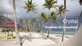  Presentation with carribean - Beautiful slides featuring carribean beach in la desirade backdrop and a  colored foreground