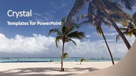  Presentation with carribean - Cool new slide set with carribean beach in la desirade backdrop and a  colored foreground