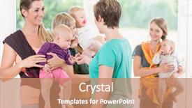  Presentation with women learning finances - Audience pleasing PPT layouts consisting of carrier - group of women learning how backdrop and a coral colored foreground