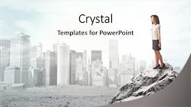  Presentation with investments - Amazing theme having carrier future - young architect looking to ruined backdrop and a cream colored foreground