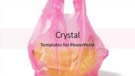  Presentation with plastic bag ban - Presentation design consisting of carrier up - bunch of banana in red background and a lemonade colored foreground