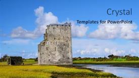  Presentation with castle - Slide set enhanced with carrigafoyle-castle-is-one background and a light blue colored foreground