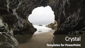  Presentation with sea floor - Colorful presentation design enhanced with carrillo state beach in malibu backdrop and a tawny brown colored foreground