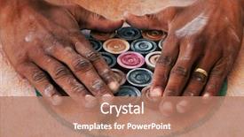  Presentation with indian traditional - PPT theme with carrom traditional indian game background and a coral colored foreground