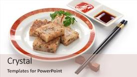  Presentation with chinese new year - Amazing slide deck having carrot cake chinese new year backdrop and a soft green colored foreground