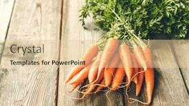  Presentation with vegan - Audience pleasing PPT theme consisting of carrot-fresh-carrots-bunch backdrop and a lemonade colored foreground