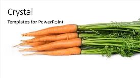  Presentation with crisp carrot - Cool new slides with carrot isolated on a withe backdrop and a  colored foreground