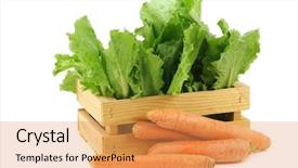  Presentation with carrots - Slide deck consisting of carrots in a wooden crate background and a  colored foreground