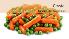  Presentation with carrots - Theme enhanced with carrots with green peas background and a yellow colored foreground