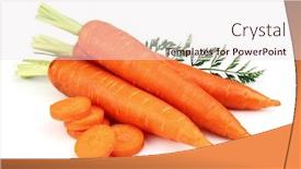 Presentation with carrots - Amazing PPT theme having carrots-with-leaves backdrop and a sky blue colored foreground