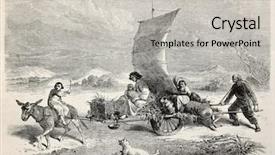  Presentation with sail - Amazing slides having mean dogs - old illustration of chinese sail backdrop and a light gray colored foreground