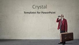  Presentation with luggage - Slide set featuring carrying a big luggage background and a light gray colored foreground