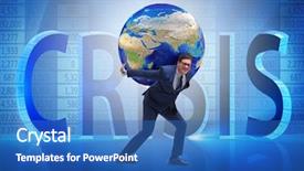  Presentation with shepherd carrying sheep on shoulder - Cool new PPT theme with carrying earth on his shoulders backdrop and a teal colored foreground