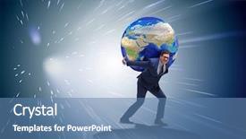  Presentation with shepherd carrying sheep on shoulder - Cool new theme with carrying earth on his shoulders backdrop and a teal colored foreground