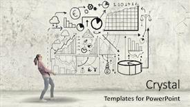  Presentation with business plan - Amazing presentation theme having carrying in hands her great backdrop and a lemonade colored foreground