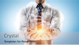  Presentation with great idea - Amazing slide set having carrying out great success idea mixed media backdrop and a coral colored foreground