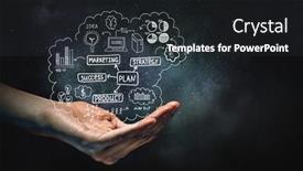  Presentation with great idea - Colorful presentation theme enhanced with carrying out great success idea mixed media backdrop and a dark gray colored foreground