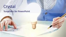  Presentation with new ideas - Beautiful presentation theme featuring carrying out new effective ideas mixed media backdrop and a lemonade colored foreground