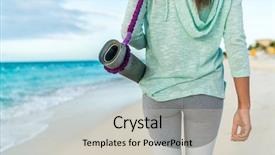  Presentation with dog training class - Presentation having carrying yoga mat with strap background and a light gray colored foreground