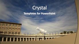  Presentation with peter - Slide deck enhanced with christian cars - view of st peter's square background and a ocean colored foreground