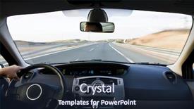  Presentation with speed - Cool new presentation theme with cars dashes - inside car view at high backdrop and a wine colored foreground