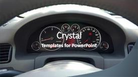  Presentation with luxury car - Presentation theme consisting of cars dashes - luxury car dashboard closeup background and a dark gray colored foreground