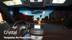  Presentation with driver - Presentation featuring cars dashes - speed driver background and a wine colored foreground