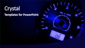  Presentation with blue night - Slides having cars dashes - tachometer at night - blue background and a navy blue colored foreground