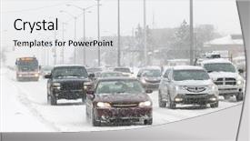  Presentation with toronto - Beautiful PPT layouts featuring cars driving on slippery road backdrop and a white colored foreground