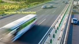  Presentation with cars - Theme with cars-in-motion-blur background and a tawny brown colored foreground